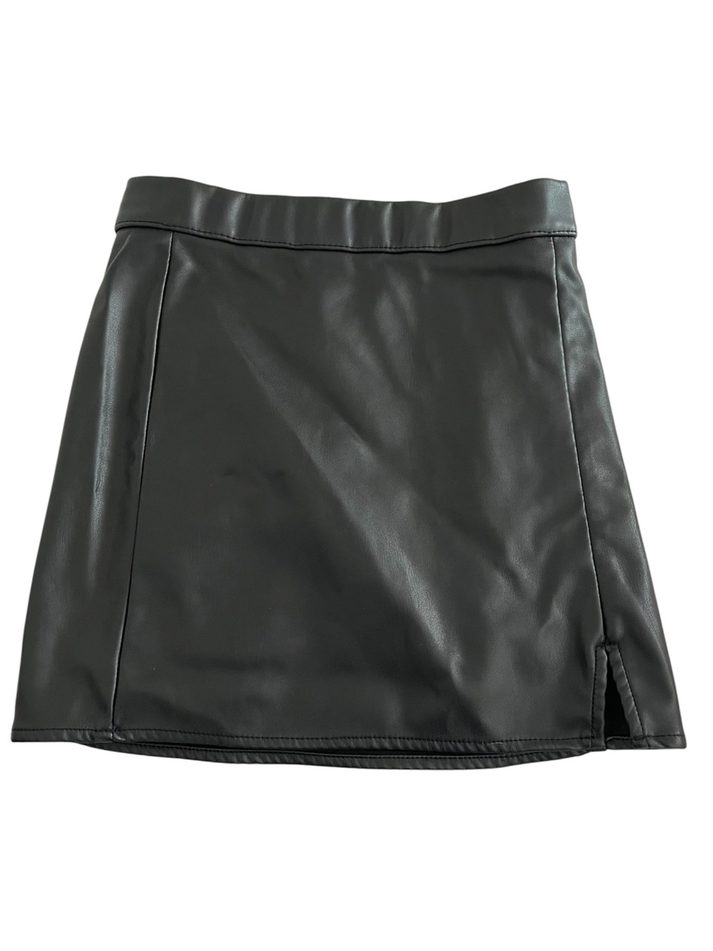 Black Mini Leather Skirt